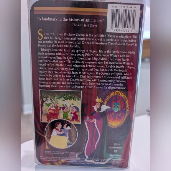 Disney Snow White and the Seven Dwarfs movie VHS - Picture 2 of 3